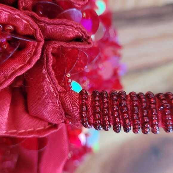 Julie Miles Specialty Red Sequin Mini Purse - Picture 4 of 5